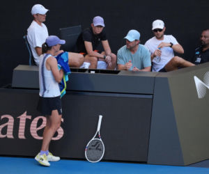 Iga Świątek i Wim Fissette. Nerwy na treningu