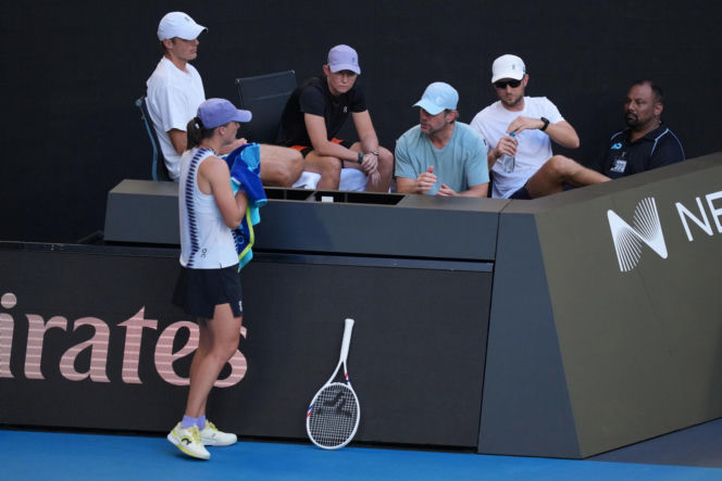 Iga Świątek i Wim Fissette. Nerwy na treningu