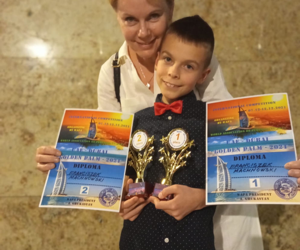 9-latek z Pieniężna z miedzynarodową nagrodą!
