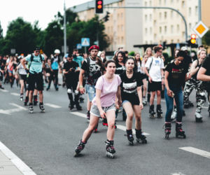 3. Nightskating Białystok. Przejazd wojskowy