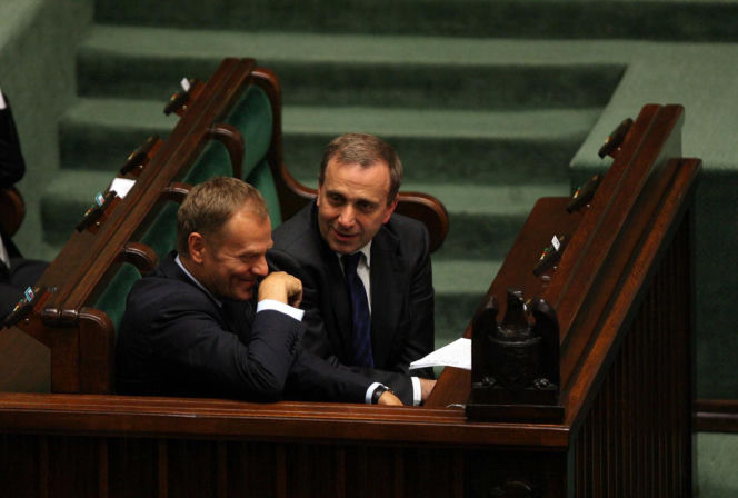 Donald Tusk i Grzegorz Schetyna