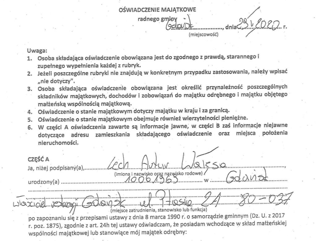 Lech Wałęsa - gdański radny i jego majątek [ZDJĘCIA]