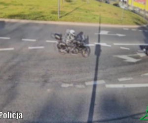 Zderzenie samochodu i motocykla