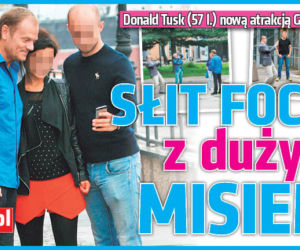 Słit focie z dużym misiem