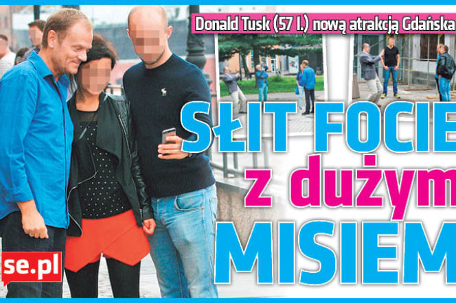 Słit focie z dużym misiem