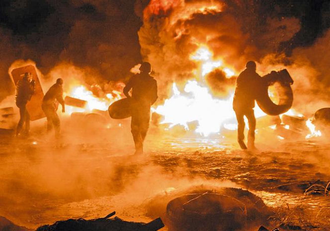 Ukraina rewolucja na Ukrainie Majdan Kijow (3)