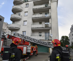 Pożar balkonu przy ulicy Międzyborskiej