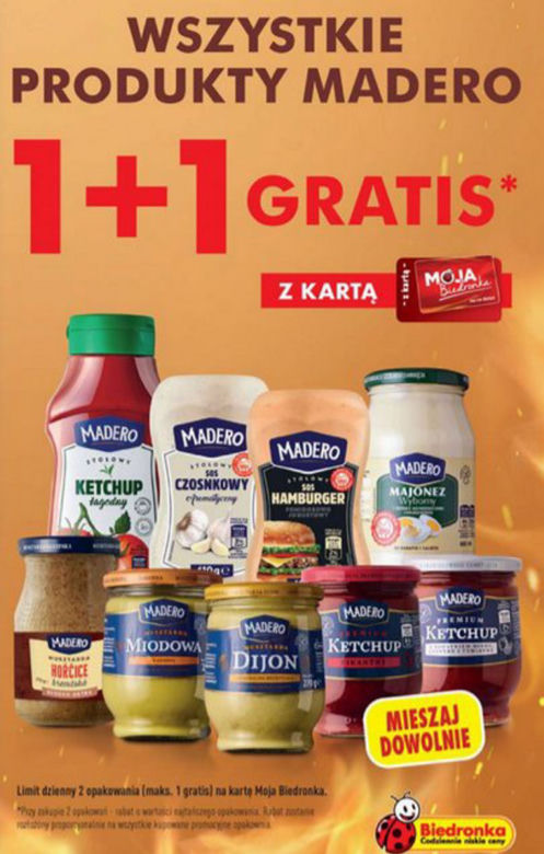 wszystkie produkty Madero 1+1 gratis