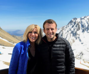 Emmanuel Macron z żoną Brigitte Macron