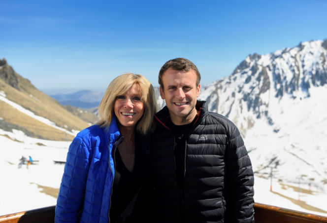 Emmanuel Macron z żoną Brigitte Macron
