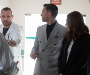 BrzydUla 2 odc. 120. Ula (Julia Kamińska), Marek (Filip Bobek), Artur Szczęsny (Karol Pocheć)