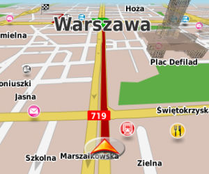 Mapa do nawigacji GPS na iPhone