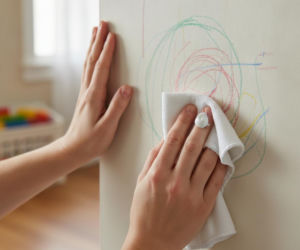 Dziecko porysowało ściany? Weź ten produkt z łazienki. Po kredkach świecowych nie zostanie nawet wspomnienie