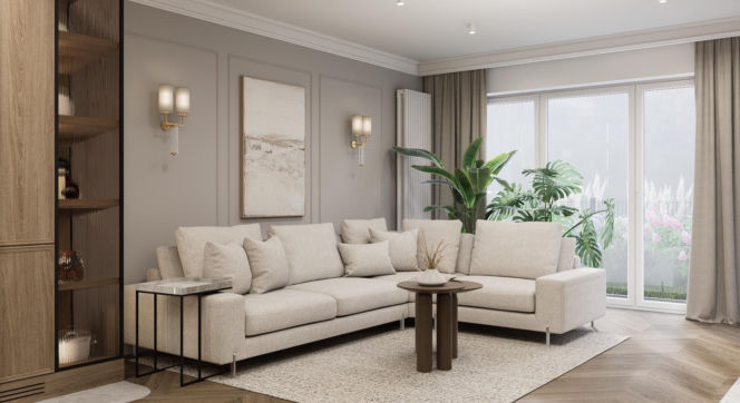 Kaszmirowe mieszkanie w gdańsku - projekt Renata Michałowicz