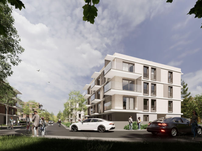 Wizualizacja nowego osiedla w dzielnicy Tłoki