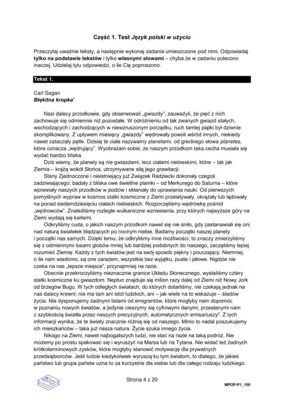 Matura 2025 - język polski