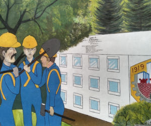 Jubileuszowy mural dla budowlanki został odsłonięty. Szkoła kończy 100 lat