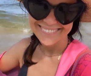 M jak miłość. Katarzyna Cichopek (Kinga) na plaży