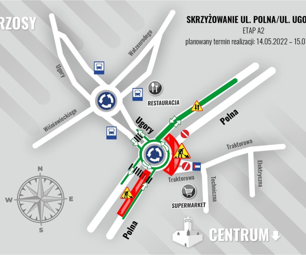 Ogromne zmiany w ruchu drogowym na terenie Torunia. Trwa budowa linii tramwajowej na JAR. Mapy utrudnień