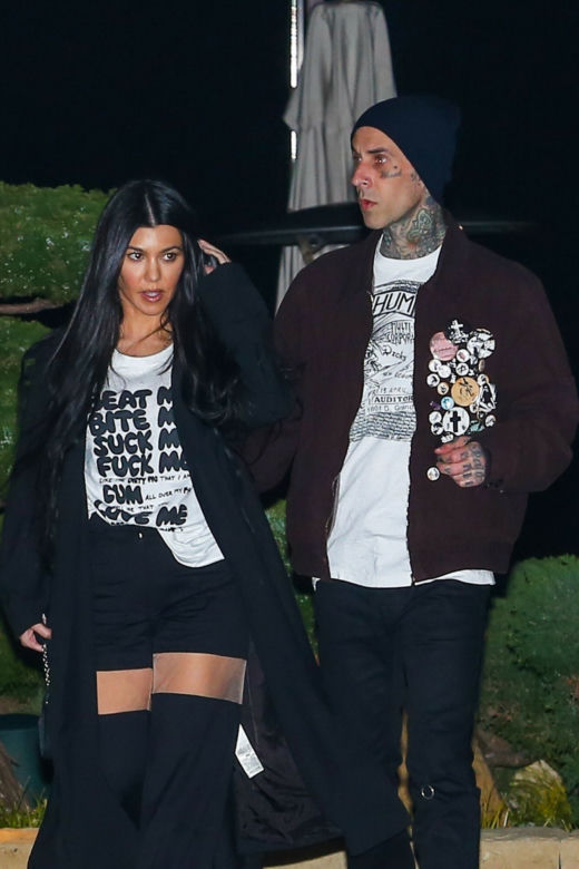 Kourtney Kardashian i Travis Barker na kolacji