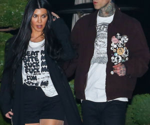 Kourtney Kardashian i Travis Barker na kolacji