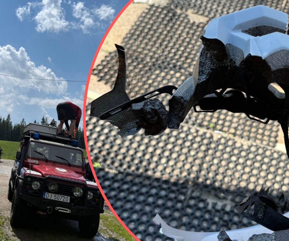 Piorun uderzył w rowerzystkę. GOPR pokazał, co zostało z jej kasku