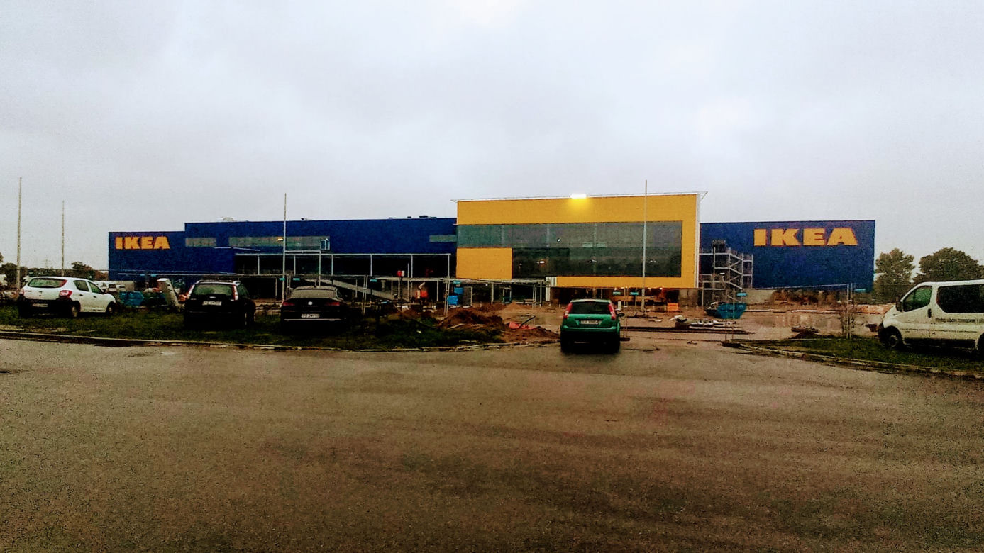 Budowa sklepu IKEA w Szczecinie - październik 2020