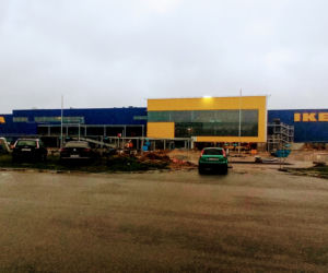 Budowa sklepu IKEA w Szczecinie - październik 2020