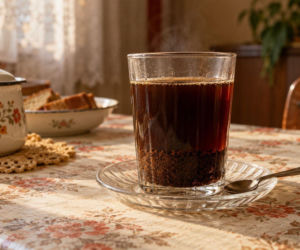 Kawa w szklance, młynek z korbką i fusy na dnie. Tak piliśmy kawę w PRL-u
