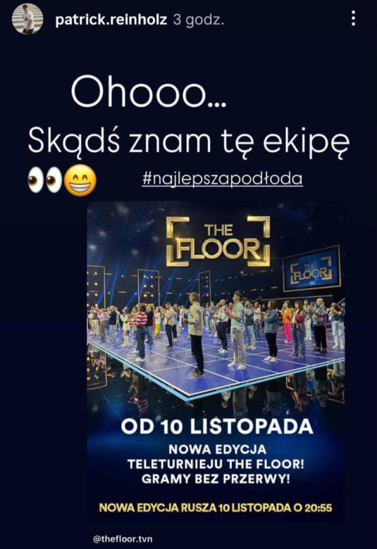 Uczestnik “Hotelu Paradise” w czwartej edycji “The Floor”! Czy Patryk sięgnie po zwycięstwo?