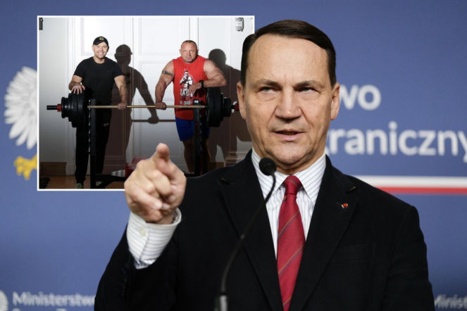 Sikorski jednym zdaniem po łacinie skomentował nagranie Nawrockiego z Pudzianem