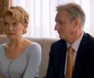 Ranczo 9 sezon odc. 113. Krystyna Więcławska (Dorota Chotecka), Więcławski (Grzegorz Wons)