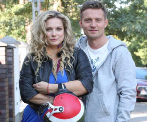 PRZYJACIÓŁKI, odc. 8. Patrycja Kochan (Joanna Liszowska) i Michał (Marcin Rogacewicz)
