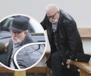 Lech Wałęsa na niedzielnej mszy