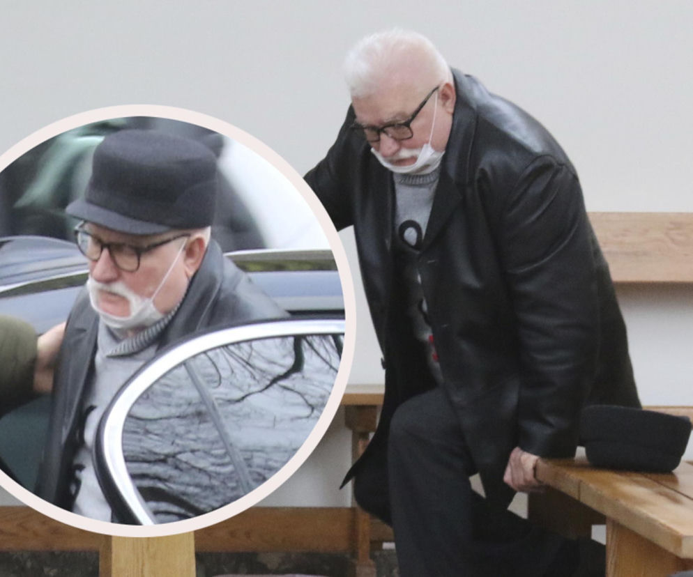 Lech Wałęsa na niedzielnej mszy