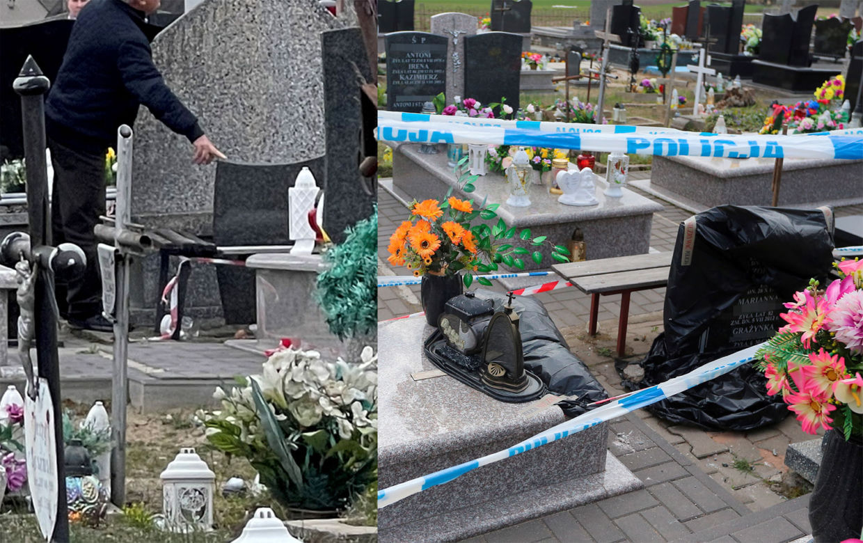 Płyta z nagrobka zabiła Milanka. Tragedia na cmentarzu. Pomnik zawalił się na 1,5 rocznego chłopca