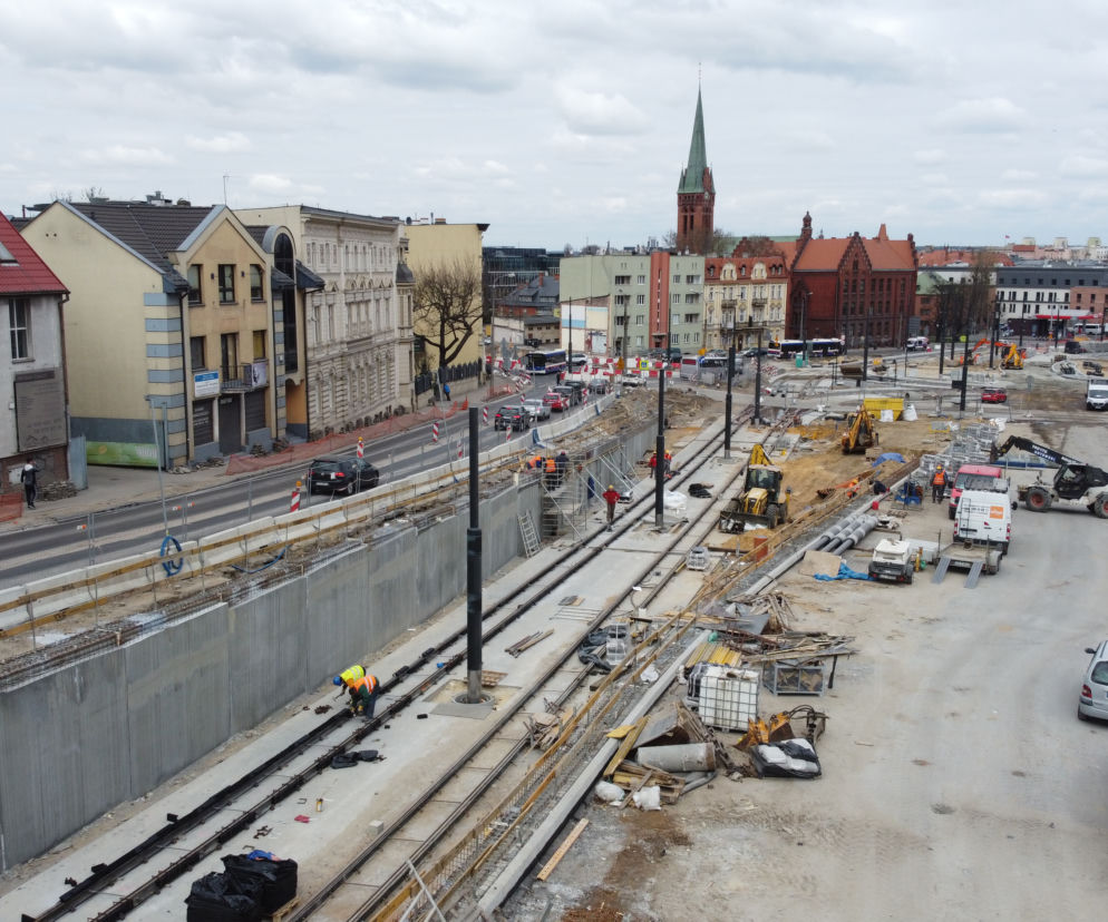 Budowa linii tramwajowej wzdluż u. Kujawskiej