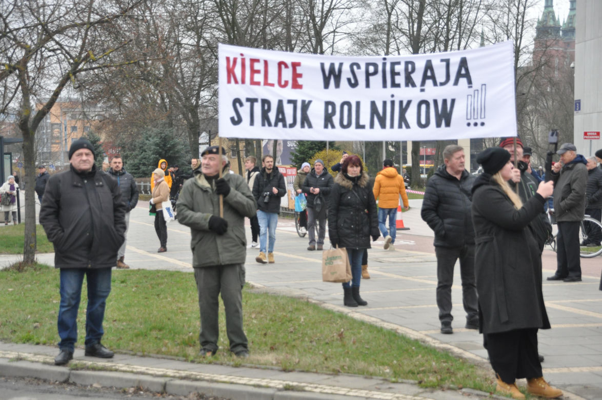 Strajk rolników w Kielcach. 14 marca 2024