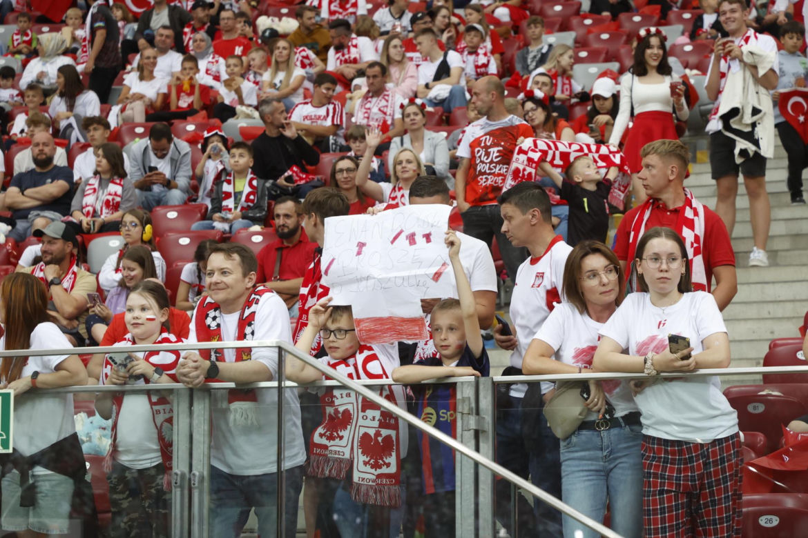 Kibice na meczu Polska - Turcja