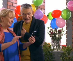 Barwy szczęścia odc. 2500. Stefan (Krzysztof Kiersznowski), Basia Grzelak (Sławomira Łozińska)