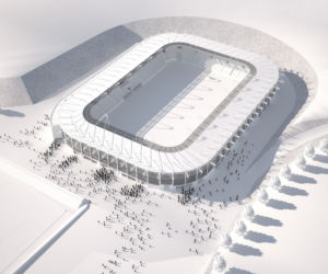 Wizualizacja zmodernizowanego stadionu Pogoni Szczecin