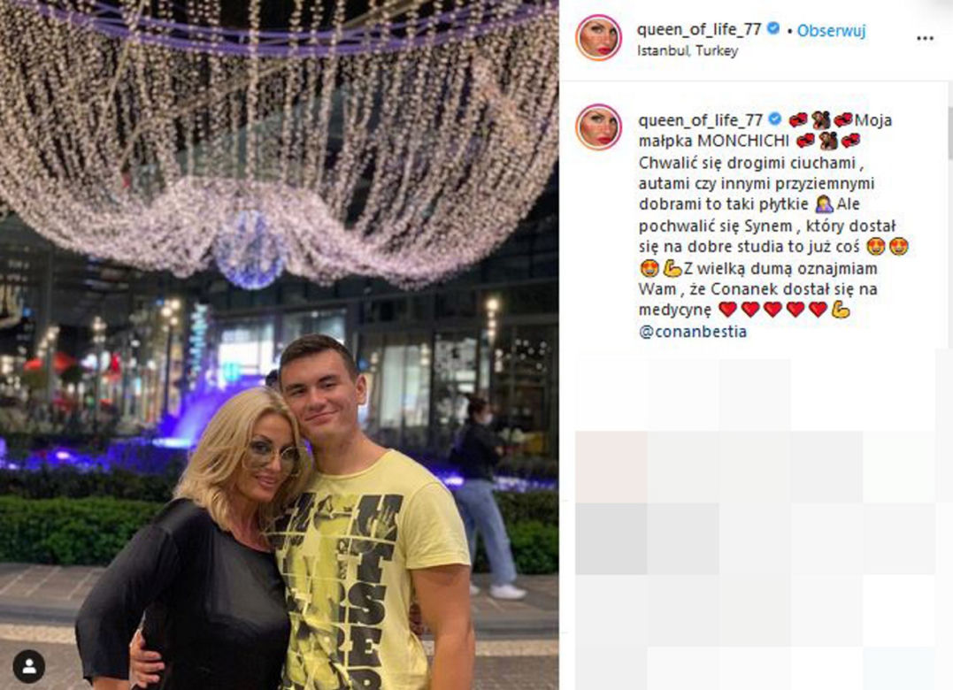 Dagmara Kaźmierska z synem Conanem