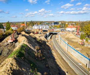 Budowa węzła Łękno - listopad 2020
