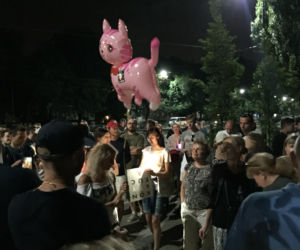 PROTEST przed domem Kaczyńskiego.