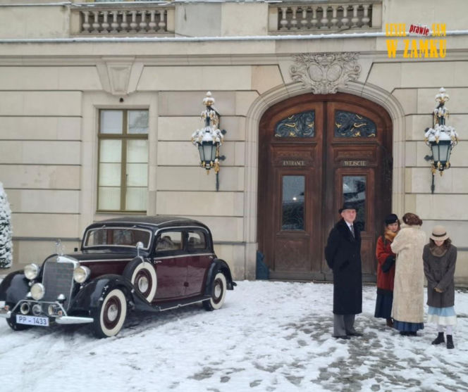 Plan filmowy w zamku w Pszczynie