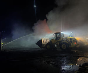 Pożar w zakładzie utylizacji opon w Rożentalu