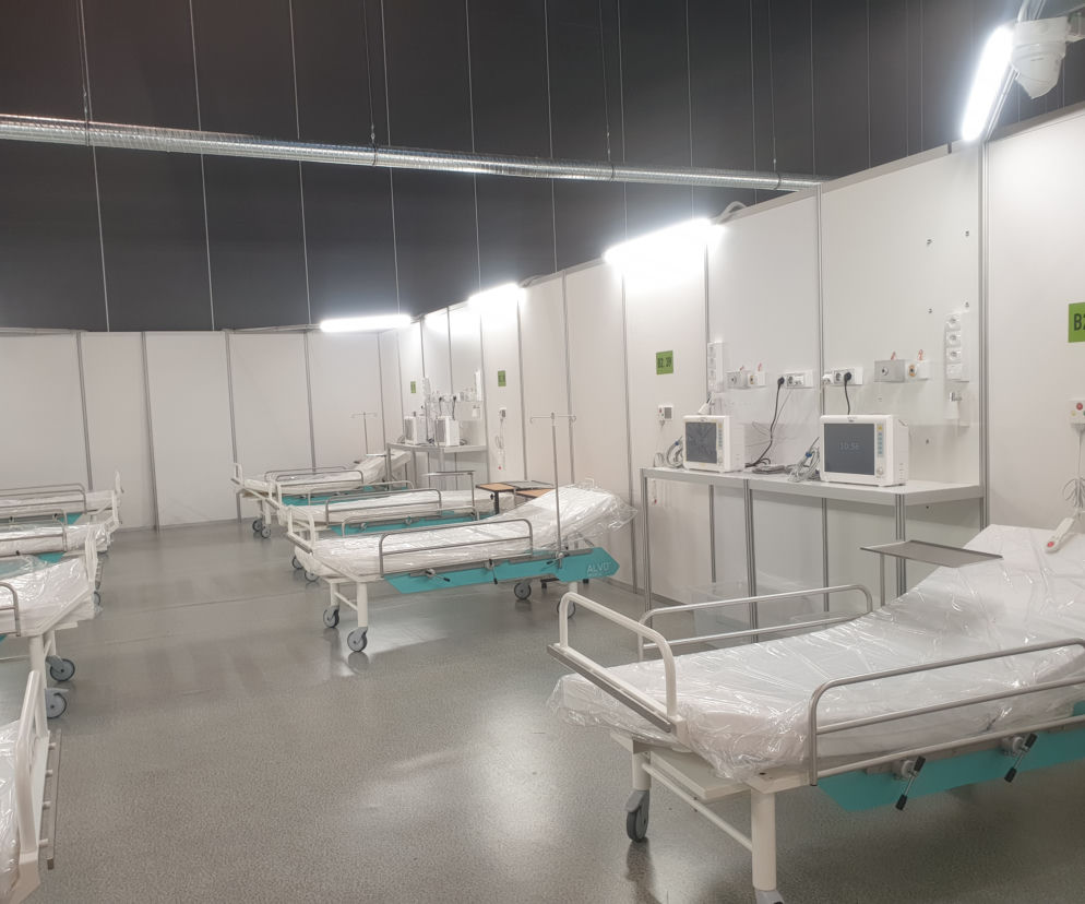 Szpital tymczasowy w Amber Expo jest gotowy do pracy