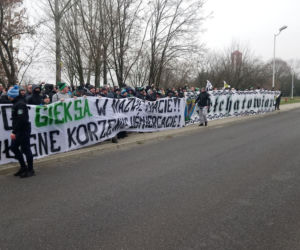 Manifestacja kibiców GKS Bełchatów