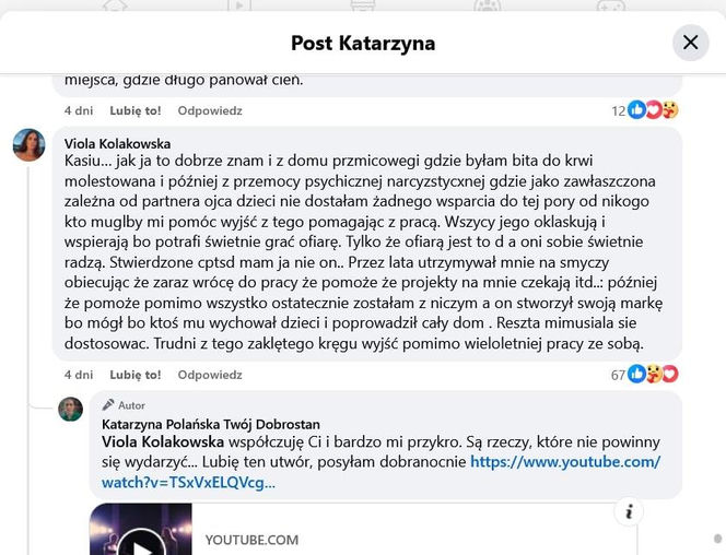 Kołakowska uderza w Karolaka? Aktor komentuje przejmujący wpis byłej partnerki