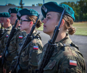 Przysięga wojskowa w 10. Wrocławskiej Brygadzie Łączności.